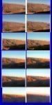 secuencia de fotografías del atardecer en gran cañón