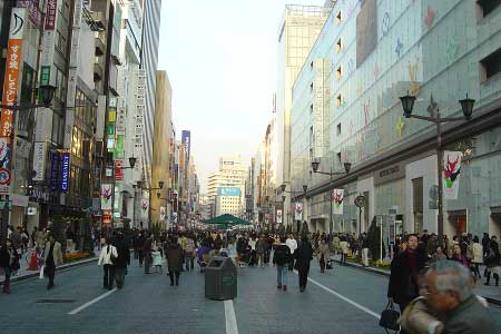 Ginza street en Tokyo