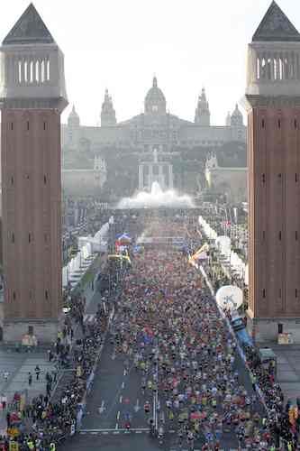 Salida maratón de Barcelona