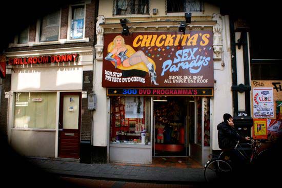Tienda video porno en barrio rojo de amsterdam