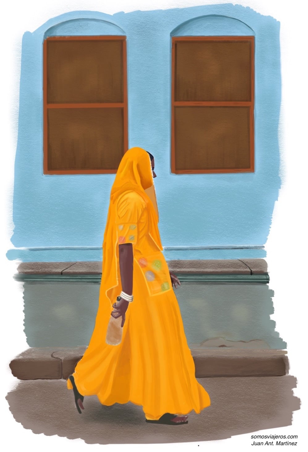 dibujo mujer india