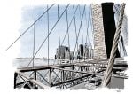 Dibujo del puente de Brooklyn