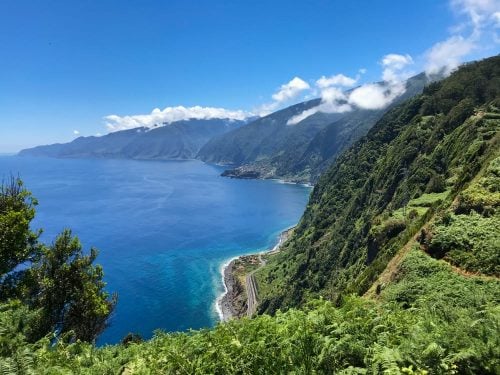 vista de parte norte isla de Madeira