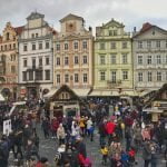 plaza principal de Praga en Navidad
