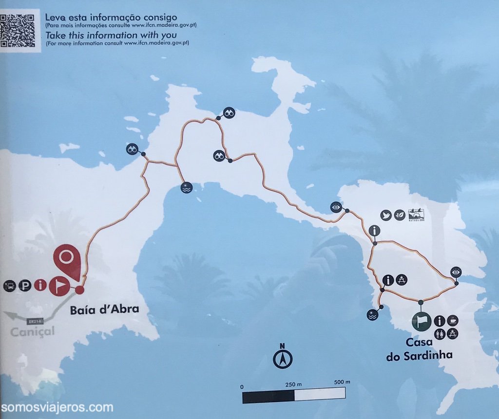 mapa ruta punta de San Lorenzo